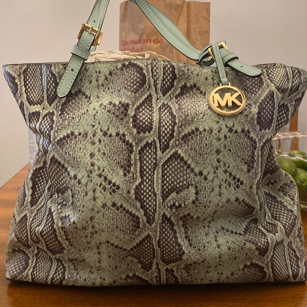 Michael Kors, python collection, mint, and brown brand new never used